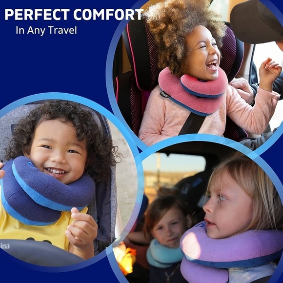 BCOZZY 8-12 Y/O Kids Travel Pillow for Car & Airplane, Soft Kids Neck Pillow S - Picture 4 of 11